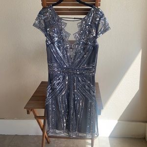 Open Back- Sequence Cocktail Dress